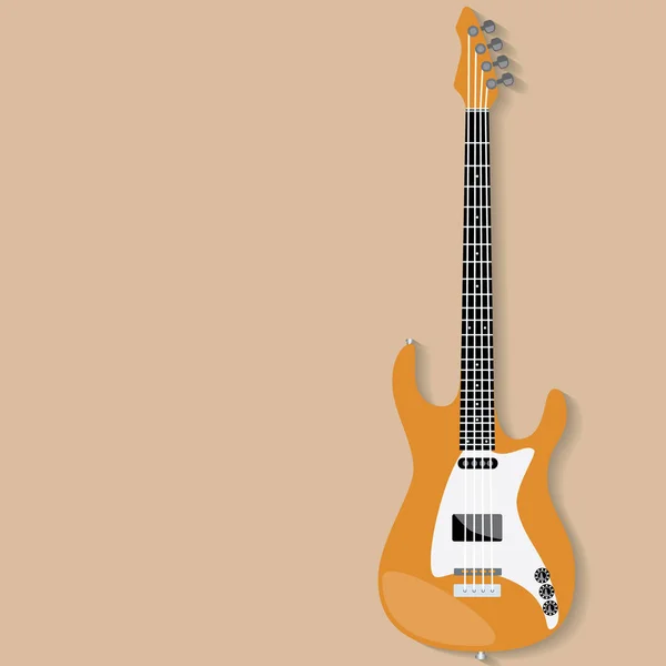 Projekt płaski wektor gitara — Wektor stockowy