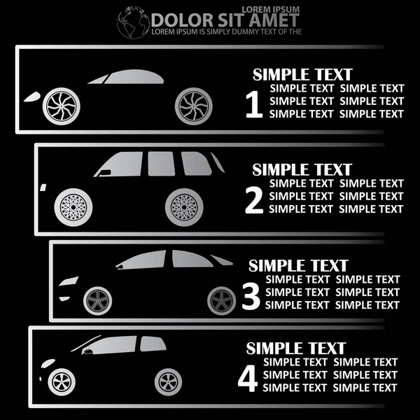 Grafiek van stripe met behulp van de auto — Stockvector