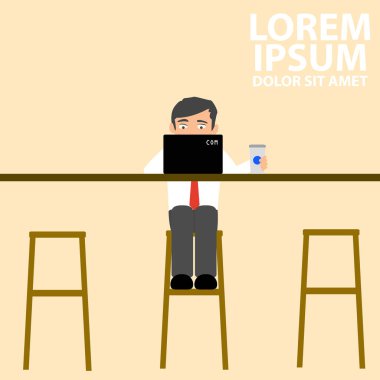  adam kafede oturan iş başında, 