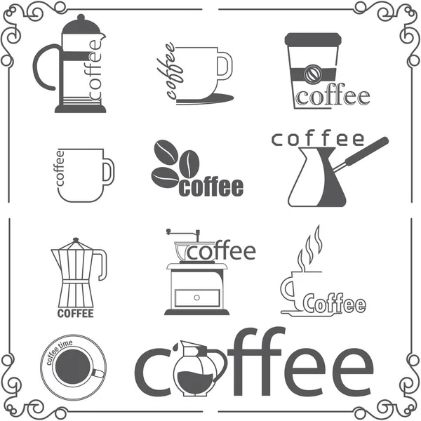 Logo de la cafetería en vector — Archivo Imágenes Vectoriales