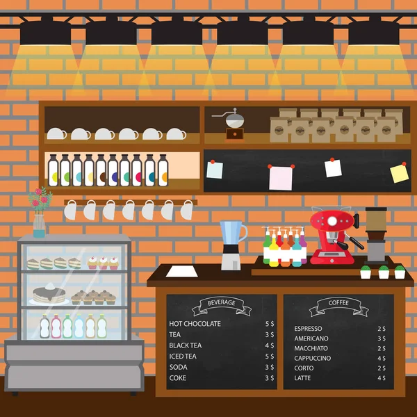 Café design plat — Image vectorielle