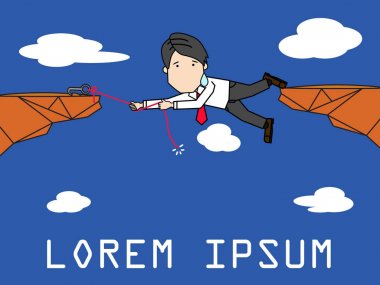 İşadamı arasında bir uçurum bir sorun yaşıyor