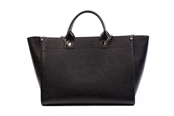 Välkommen Ladier Leather Handbags Vita Bakgrund — Stockfoto