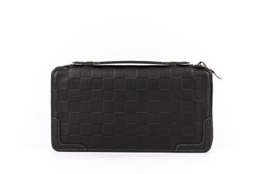 Cüzdan, erkek deri cüzdanı, beyaz arka plan.