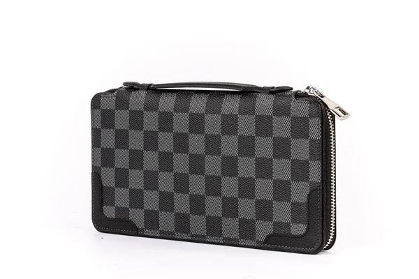 Cüzdan, erkek deri cüzdanı, beyaz arka plan.