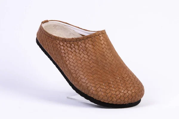 Chaussons Cuir Orthopédique Pour Femmes Sandales Chaussures Chaussure — Photo