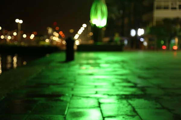 Şehir arka planının gece ışıkları, şehir, gece görüntüsü