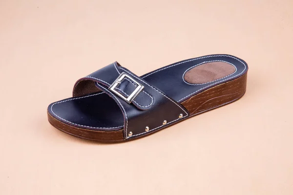Orthopedic Leather Slippers Women Male — Stock Photo, Image