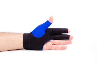 Bilardo eldiveni erkek eli, bilardo eldiveni