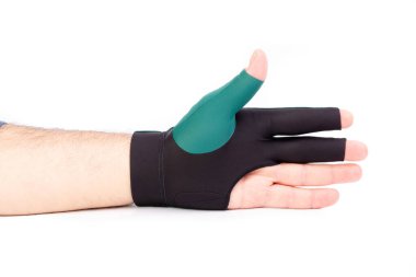 Bilardo eldiveni erkek eli, bilardo eldiveni