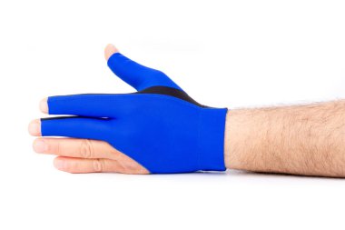 Bilardo eldiveni erkek eli, bilardo eldiveni