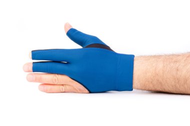 Bilardo eldiveni erkek eli, bilardo eldiveni