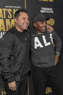 Los Angeles, California, Usa - 8 Mayıs 2019: Oscar De la Hoya, Sugar Ray Leonard Hbo 