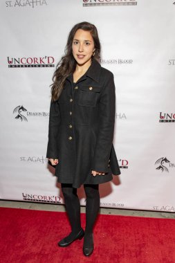 Thea Rodgers, 6 Şubat 2019 'da Beverly Hills, CA' daki Güzel Sanatlar Tiyatrosu 'nda Uncork' d Entertainment 'in St Agatha Premiere konserine katıldı.