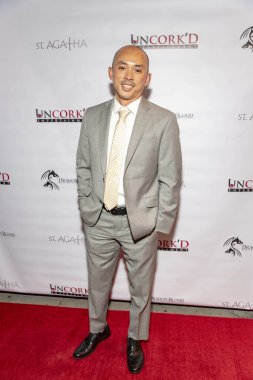 Rick Le Uncork 'd Entertainment' ın St Agatha Premiere at Ahrya Fine Arts Theater, Beverly Hills, CA, 6 Şubat 2019 