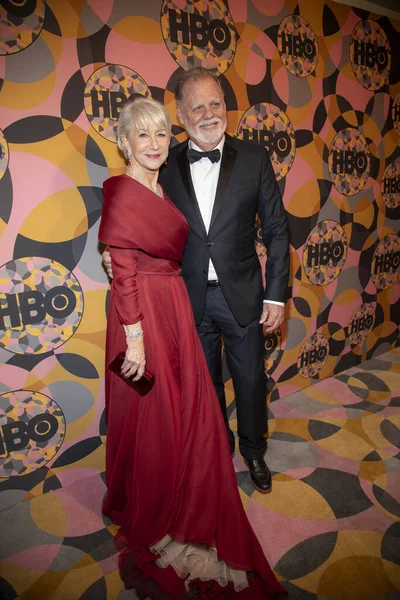 Helen Mirren Taylor Hackford Hbo 2020 Annual Golden Globe Awards — Stock Photo, Image
