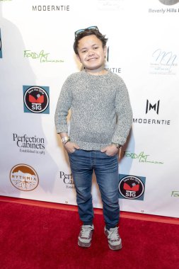 Sam Humphrey, 22 Şubat 2019 'da Beverly Hills' teki Waldorf Astoria Hotel 'de Rafi' nin Seçme Hediye Suiti ve Konseri 'ne katılıyor.