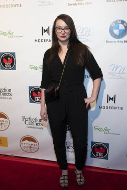 Rachel Ann Mullins 22 Şubat 2019 'da Beverly Hills' teki Waldorf Astoria Hotel 'de Rafi' nin Seçme Hediye Suiti ve Konseri 'ne katıldı.