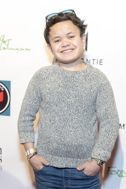 Sam Humphrey, 22 Şubat 2019 'da Beverly Hills' teki Waldorf Astoria Hotel 'de Rafi' nin Seçme Hediye Suiti ve Konseri 'ne katılıyor.