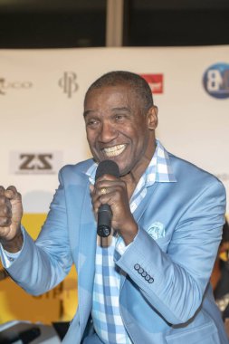 Louis Price, 22 Şubat 2019 'da Beverly Hills, Kaliforniya' daki Waldorf Astoria Hotel 'de Rafi' nin Seçme Hediye Suiti ve Konseri 'ne katıldı.