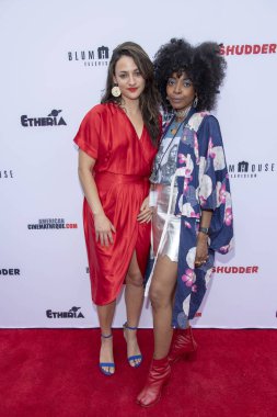 Valerie Steinberg, Trae Harris 29 Haziran 2019 'da Mısır Tiyatrosu' nda Etheria Film Gecesi 'ne katıldı.