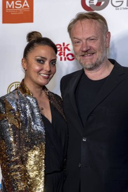 Allegra Riggio & Jared Harris, 23 Ekim 2018 'de Şaban Tiyatrosu, Beverly Hills, Kaliforniya' da düzenlenen 8. Dünya Koreografi Ödüllerine katıldı.