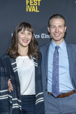 Robert Clift, Hillary Demmon 23 Eylül 2018 'de Hollywood, Kaliforniya' da Los Angeles Film Festivali 'nde Montgomery Clift' in galasına katıldı.