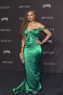 Andra Day, Los Angeles, Kaliforniya 'da 3 Kasım 2018' de Los Angeles 'ta Catherine Opie + Guillermo Del Toro onuruna düzenlenen 2018 LACMA Sanat + Film Galasına katılır.