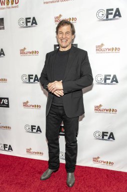 Michael Par, 12 Aralık 2018 'de Los Angeles, Los Angeles' taki Le Foyer Balo Salonu 'nda düzenlenen Hollywood Uluslararası Altın Film Ödülleri Yemek Galasına katılır.