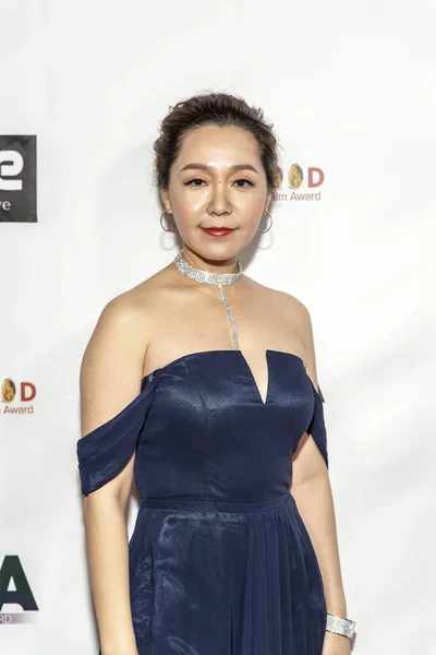Tracy Cui Részt Vesz Hollywoodi Golden Film Award Vacsorán Foyer — Stock Fotó