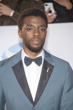 Chadwick Boseman 15 Ocak 2018 'de Pasadena Konferans Binası' nda 49. NAACP Resim Ödüllerine katıldı.