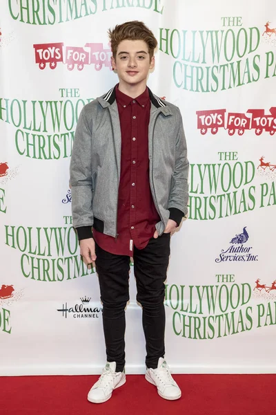 Thomas Barbusca Uczestniczy Dorocznej Hollywoodzkiej Paradzie Bożonarodzeniowej Marine Toys Tots — Zdjęcie stockowe