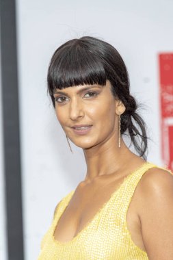 Poorna Jagannathan 9 Ağustos 2018 'de Los Angeles Regency Village Theatre, Los Angeles' ta düzenlenen 
