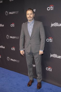 Nick Offerman, 21 Mart 2019 tarihinde Los Angeles 'taki DOLBY Tiyatrosu' nda Paley Center for Media 2019 PaleyFest LA 
