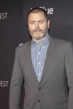 Nick Offerman, 21 Mart 2019 tarihinde Los Angeles 'taki DOLBY Tiyatrosu' nda Paley Center for Media 2019 PaleyFest LA 