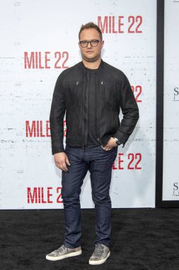 Sam Slater 9 Ağustos 2018 'de Los Angeles' taki The Regency Village Theatre, Los Angeles 'ta düzenlenen 