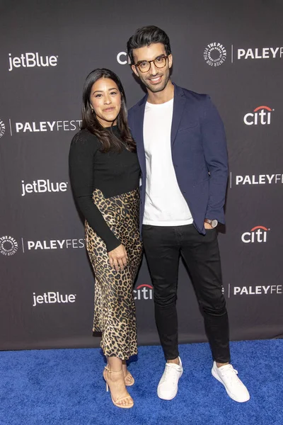 Gina Rodriguez Justin Baldoni Attend Paley Center Media 2019 Paleyfest — Stock Photo, Image