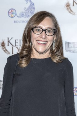 Amy Glazer 30 Kasım 2017 'de Regency Van Nuys Tesisi 16, Los Angeles, Kaliforniya' da Keplers Dream Premiere 'e katılır. 