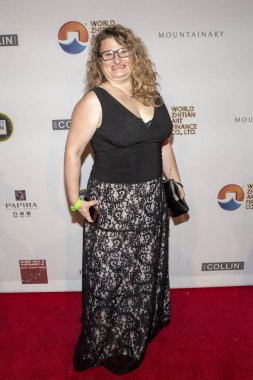 Miranda Spigener-Sapon, 24 Şubat 2019 'da Los Angeles' taki The Hollywood Palladium 'da düzenlenen 4. Geleneksel Roger Neal Oscar Yemek Simgesi ve Parti Sonrası Ödülleri' ne katılıyor.