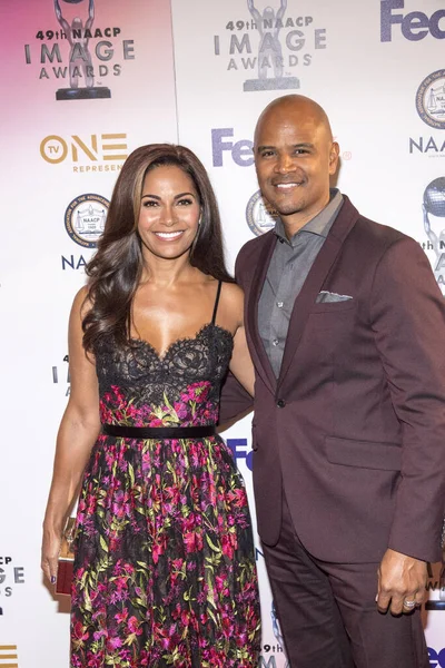 Salli Richardson, Dondre Whitfield, 14 Ocak 2018 'de Pasadena Konferans Binası' ndaki 49. NAACP Görüntü Ödülleri Akşam Yemeği ve Töreni 'ne katıldı.