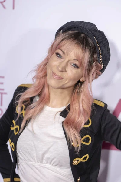 斯特林 Lindsey Stirling 出席2019年3月7日在加利福尼亚州韦斯特伍德福克斯布鲁因剧院 Fox Bruin Theatre 举行的 五尺之隔 洛杉矶首演 — 图库照片