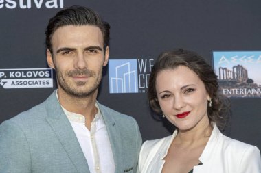 David ve Victoria Kait 12. Geleneksel Los Angeles Yunan Film Festivali Mükemmel Yabancılar galasına 10 Haziran 2018 'de Hollywood, Kaliforniya' daki Mısır Tiyatrosu 'nda katıldı.