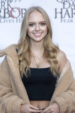 Jessica Belkin, 28 Eylül 2018 'de Long Beach, Kaliforniya' da Queen Mary 'nin Dark Harbor Media & VIP Gecesi' ne katılıyor.