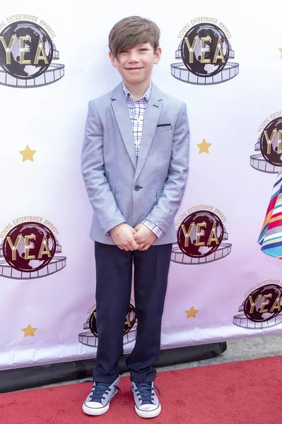 Lucas Misaljevic Adopts 3Rd Annual Young Entertainer Awards Globe Theatre — 스톡 사진