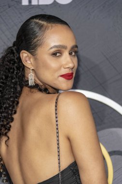 Nathalie Emmanuel, 22 Eylül 2019 tarihinde Pasifik Tasarım Merkezi 'nde HBO' nun Post Emmy Ödülü Resepsiyonuna katıldı.