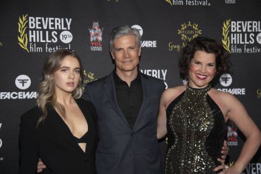 Roan Curtis, Cameron Bancroft, Lindsay Gibson attends 19th Annual Beverly Hills Film Festival, Hollywood, CA on April 3rd, 2019 clipart