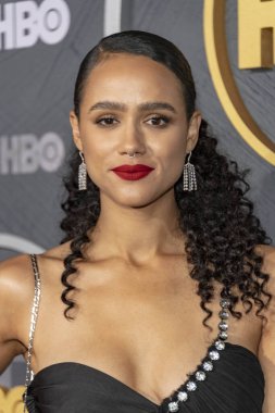 Nathalie Emmanuel, 22 Eylül 2019 tarihinde Pasifik Tasarım Merkezi 'nde HBO' nun Post Emmy Ödülü Resepsiyonuna katıldı.