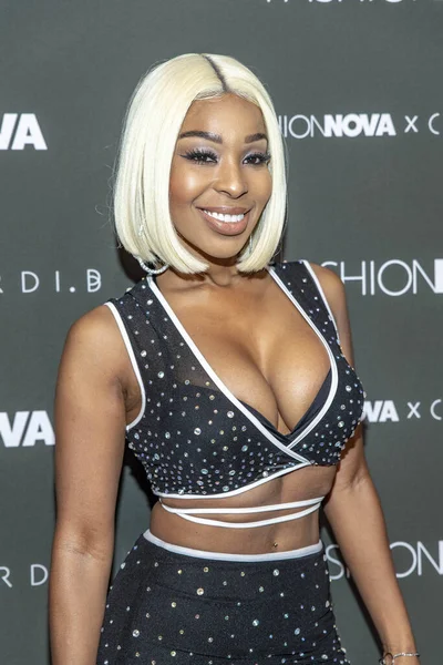 Porscha Coleman Uczestniczy Fashion Nova Cardi Launch Event Boulevard Los — Zdjęcie stockowe