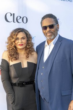 Tina Knowles-Lawson ve Richard Lawson, 27 Temmuz 2019 'da Sadlerock Çiftliği' nde düzenlenen HollyRod Vakfı 'nın 21.