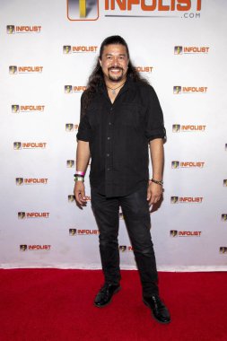 11 Temmuz 2019 'da Wisdome Dome Park, Hollywood, CA' da Infolist Öncesi Comic-Con Bash 'e katılıyor.